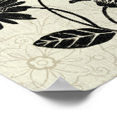 Poster Fleurs noires et blanches 2 (Coin)