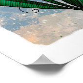 Poster Fleurs, notes musicales et oeuvres d'art de la joi (Coin)