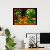 Poster Fleurs orange en forêt (Bureau à domicile)