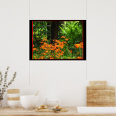 Poster Fleurs orange en forêt (Cuisine)