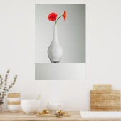 Poster Fleurs | Orange Gerbera dans Vase (Cuisine)