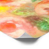 Poster Fleurs oranges de printemps (Coin)