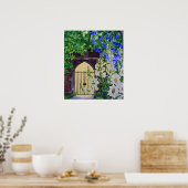 Poster Fleurs par une porte éclairée 2008 (Cuisine)