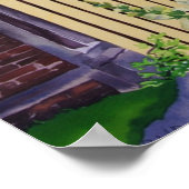 Poster Fleurs par une porte éclairée 2008 (Coin)