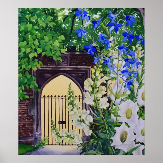 Poster Fleurs par une porte éclairée 2008 (Devant)