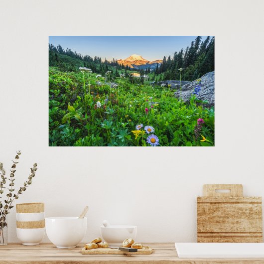 Poster Fleurs | Parc national du Mont Rainier (Cuisine)