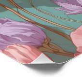 Poster Fleurs Pastel Blonde Pin Up (Coin)