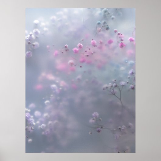 Poster Fleurs pastel douces dans un flou rêveur  (Devant)