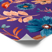 Poster Fleurs Pastel tendance (Coin)