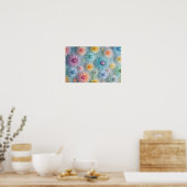 Poster Fleurs pastel translucides gaies (Cuisine)