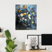 Poster Fleurs - Paul Cezanne - c1902 (Bureau à domicile)