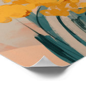 Poster Fleurs peintes Abstraites (Coin)