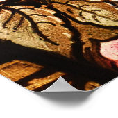 Poster Fleurs peintes sur verre (Coin)