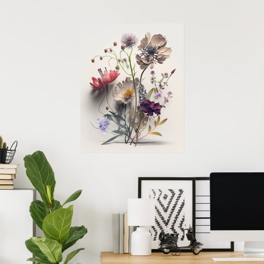 Poster Fleurs perdues (Bureau à domicile)