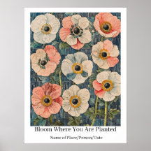 Fleurs personnalisées "Fleurissez où vous êtes pla