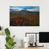 Poster Fleurs | Pinceau indien & Penstemon (Bureau à domicile)