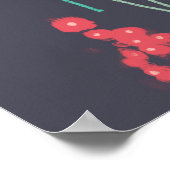 Poster Fleurs Plymouth Boho foncé Floral (Coin)