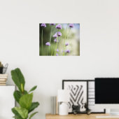 Poster Fleurs pourpres de la plante commune du jardin (Bureau à domicile)