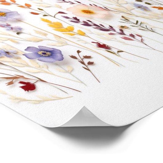 Poster Fleurs pressées (Coin)