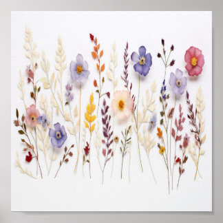 Poster Fleurs pressées