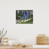 Poster Fleurs printanières le long d'un chemin de jardin, (Cuisine)
