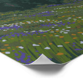 Poster Fleurs printanières - Parc national de Yellowstone (Coin)