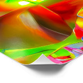 Poster Fleurs psychédéliques Abstraites (Coin)