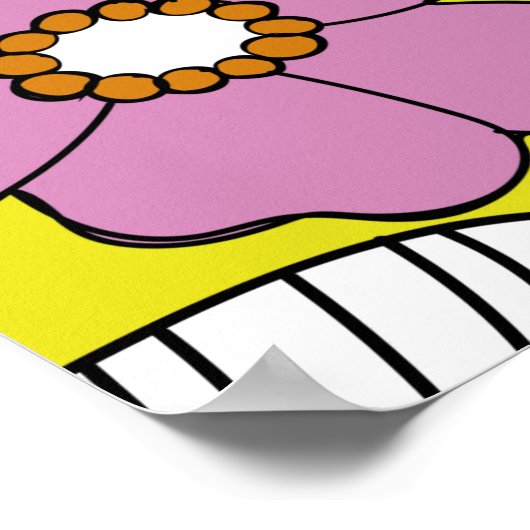 Poster Fleurs Rétro 1960 (Coin)