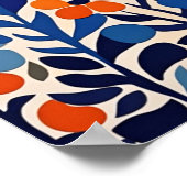 Poster fleurs retro 70's (Coin)