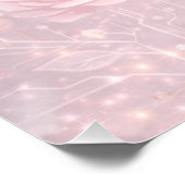 Poster Fleurs rose et gris perle en art IA (Coin)