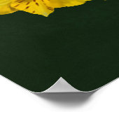 Poster Fleurs rose et jaune vif Imprimer (Coin)