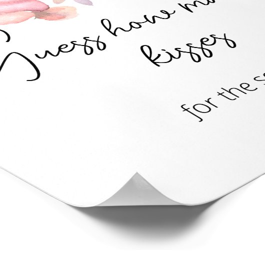 Poster Fleurs Rose Poussiéreuse combien de baisers enterr (Coin)