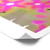 POSTER FLEURS ROSES (Coin)