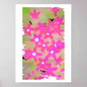 POSTER FLEURS ROSES