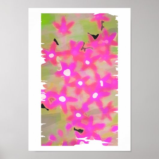 POSTER FLEURS ROSES (Devant)