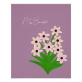 Poster Fleurs roses (Devant)