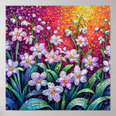 Poster Fleurs roses (Devant)