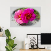 Poster Fleurs roses au soleil (Bureau à domicile)