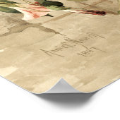 Poster Fleurs roses dans un vase suspendu (Coin)