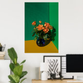 Poster Fleurs | Roses dans Vase (Bureau à domicile)