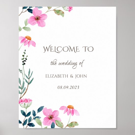 Poster Fleurs Roses de Jardin (Devant)