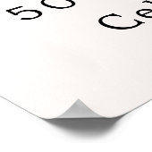 Poster Fleurs roses de la pêche numéro 50e anniversaire b (Coin)