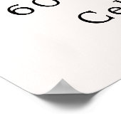 Poster Fleurs roses de prés numéro 60e anniversaire bienv (Coin)