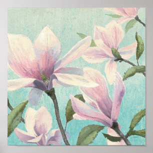 Poster Fleurs roses des sud