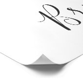 Poster Fleurs roses élégantes de teint de rose Boho Showe (Coin)