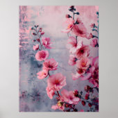 Poster Fleurs roses en fleurs (Devant)