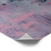 Poster Fleurs roses en fleurs  (Coin)