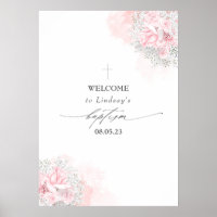 Fleurs roses et Baptême de l'haleine pour bébé Bie