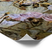 Poster Fleurs roses et bleues de Van Gogh (Coin)