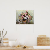 Poster Fleurs roses et bleues de Van Gogh (Cuisine)